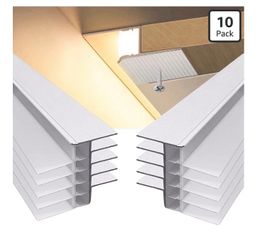Plaster in LED Aluminum Channel Z Shape 3.3 FT/1 Meter Trim Edge Drywall Shadow Light Channel with Milky Diffuser, Recessed Baseboard LED Profile for 