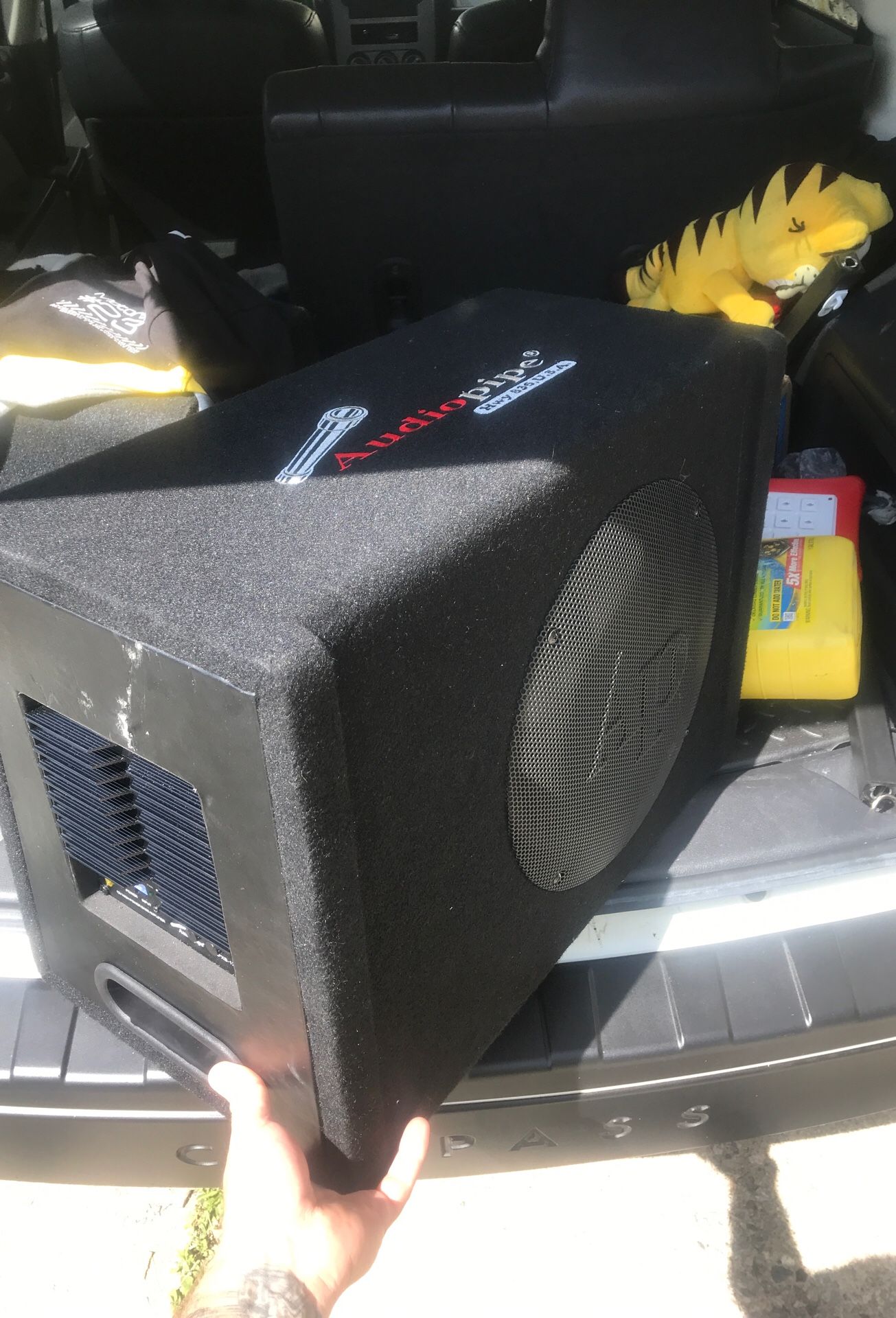 10 in audio pipe sub trade for 2 12s and amp