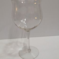Set Of Six Vintage Crystal Rose Wine Glasses