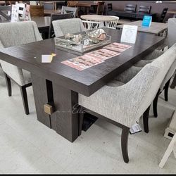 Burkhaus Dark Brown Counter Height Dining Table And 6 Barstools
Ashley Furniture$10 Down Payment And Financing Available