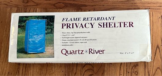 Camping privacy shelter, Quartz River brand, never out of box