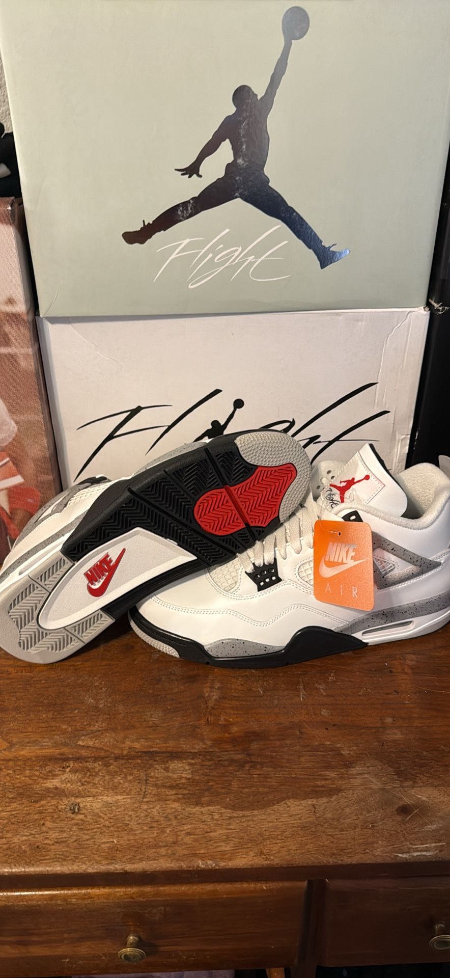 Jordan 4 White Cement 