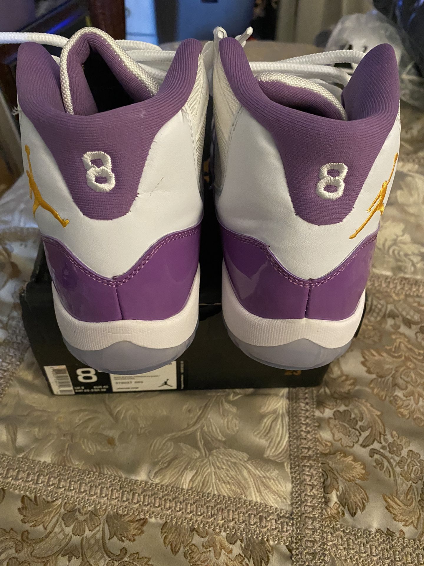 Jordan’s New Purple N White Women’s Size 8.5  Shoes