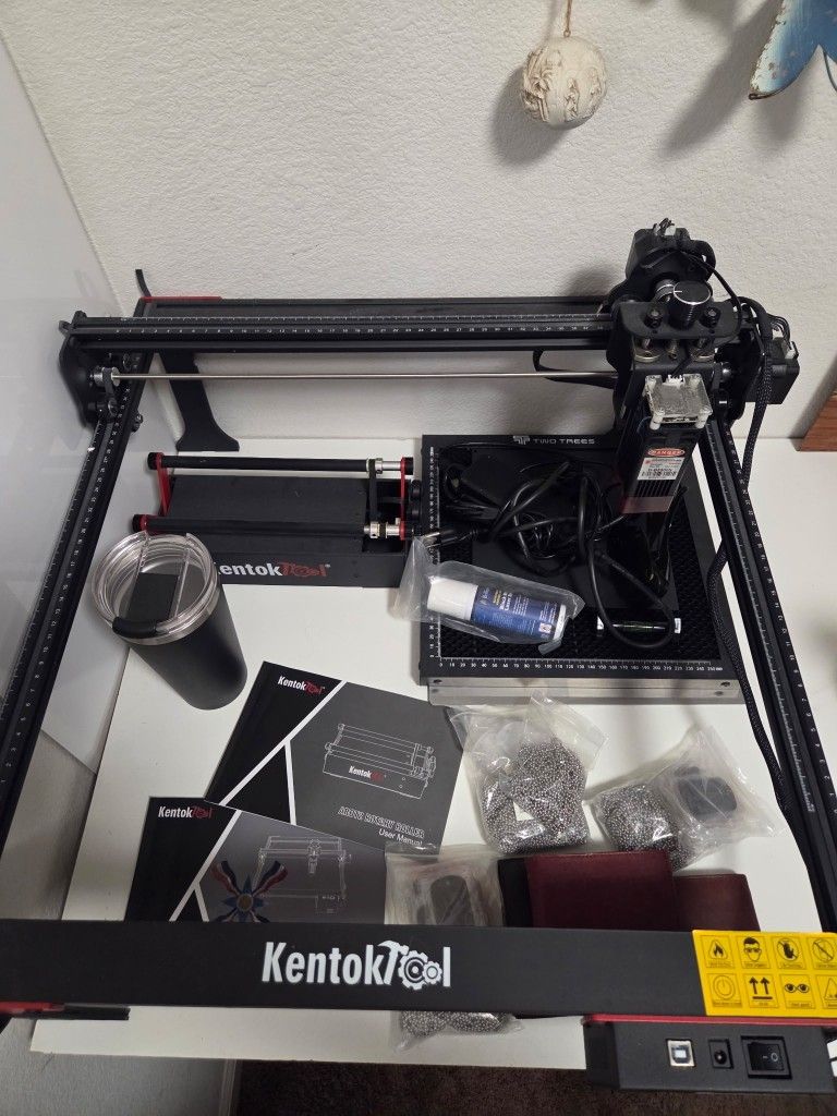 Laser engraver, with samples
