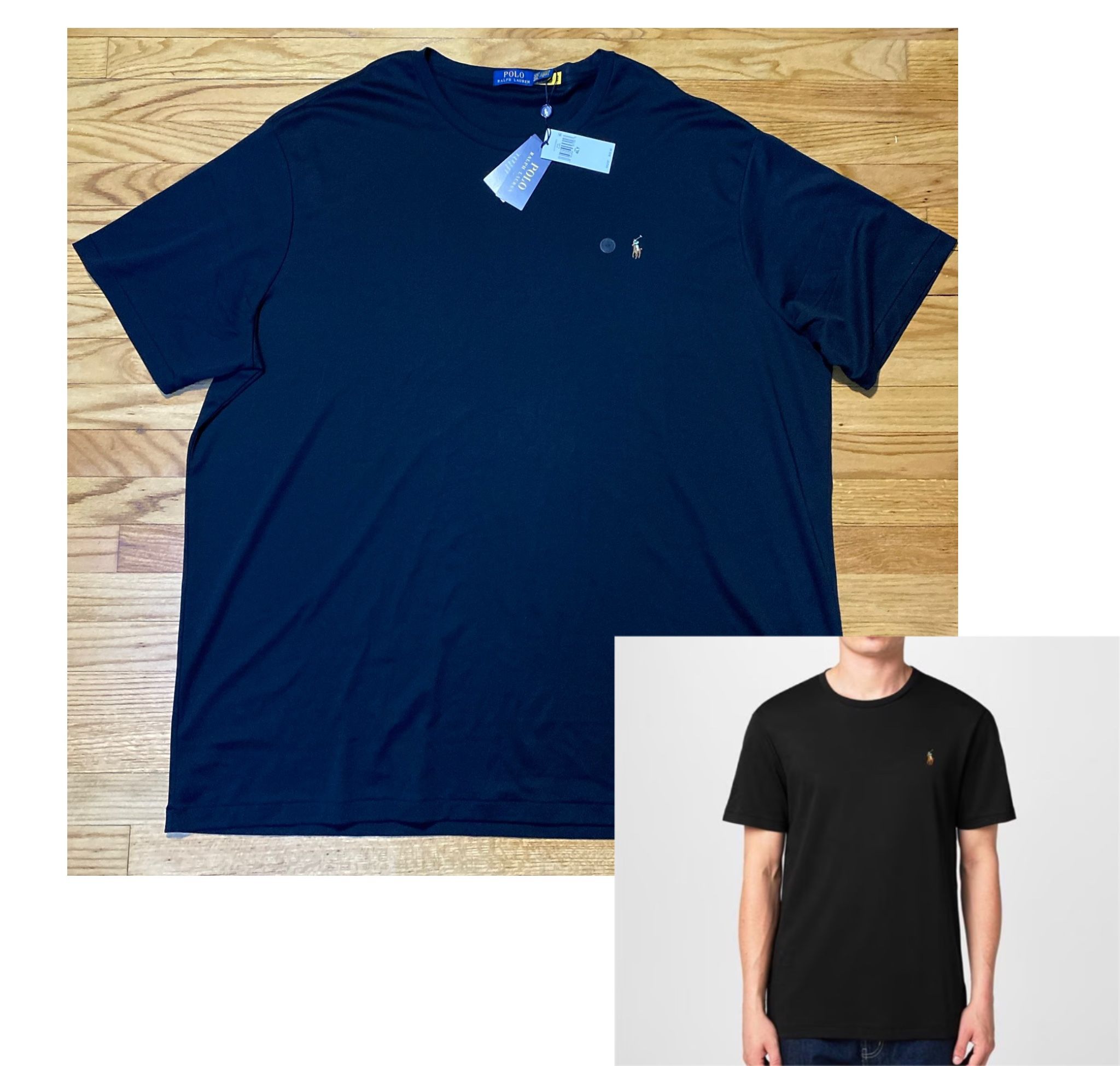 Polo Ralph Lauren Pima Cotton T-Shirt Big & Tall black Men’s size 4XLT NEW!!
