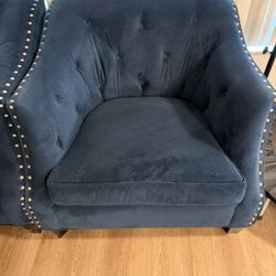 Blue 3 Piece Couch 