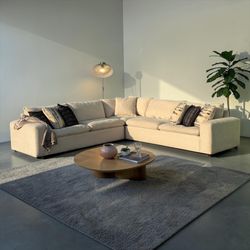 FREE DELIVERY - Like New White Cloud Couch