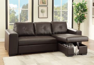 Sectional sofa with pull out bed