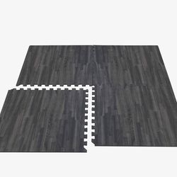 Reversible woodgrain foam tiles, 25 tiles. 2 ft x 2ft to total 100 sq ft.