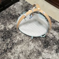 Ingenuity Cozy Spot Reversible Play Mat With Wooden Bar 