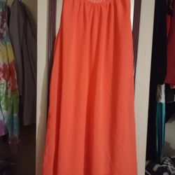 Women's Orange Sundress. 