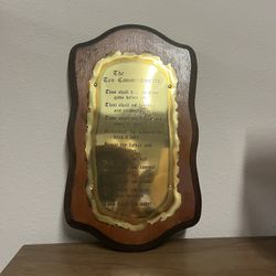🏠 "The Ten Commandments" Decorative Plaque 