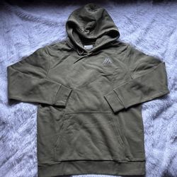 MSRP $80 Kappa Logo Fleece Caiok Olive Green Pullover Hoodie Mens Size Medium