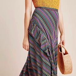 Maeve Eliora Striped Midi Skirt