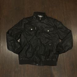 Leather Bomber Jacket