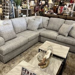 Bovarian Stone 2-Piece Sectional with Ottoman