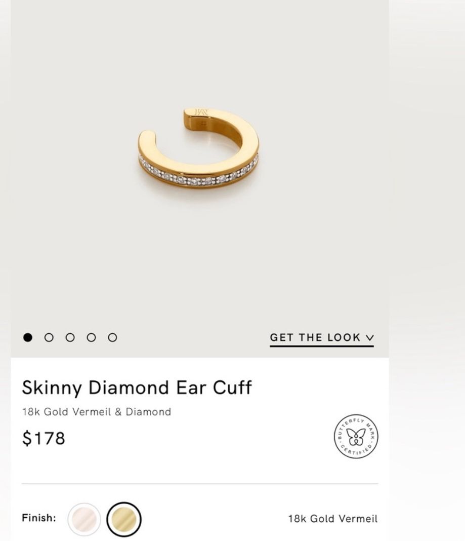 Monica Vinader Skinny Diamond Ear Cuff