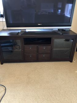 Pottery Barn Media Console And 2 Bookshelves