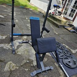 Squat Rack/Weight Bench/Weights/ Barbell