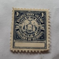 US NEW YORK  1c Revenue Dept of Labor Inspection division of bedding Used