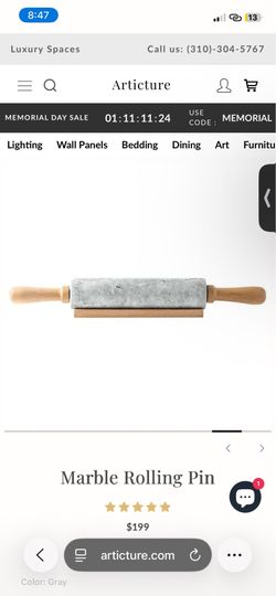 New REAL Marble Rolling Pin  & Marble Base.