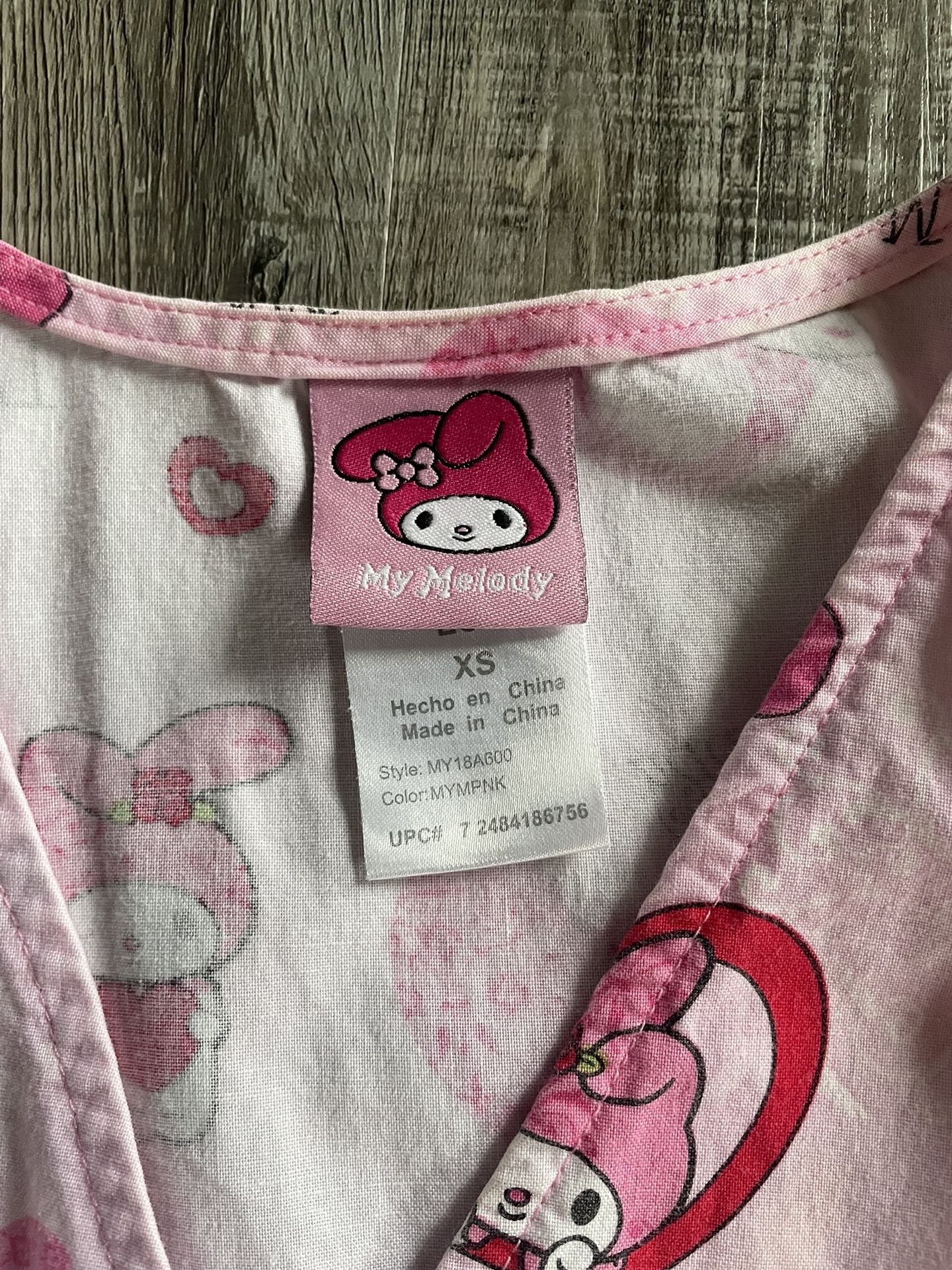 XS My Melody Scrub Top