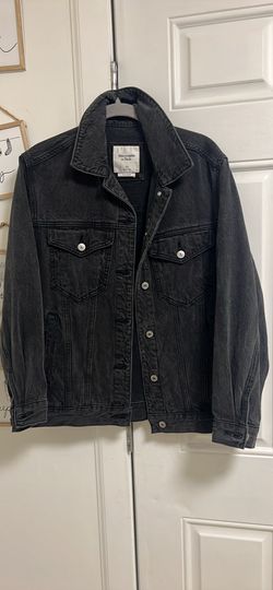 Abercrombie black jean jacket