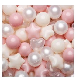 TRENDPLAY Ball Pit Balls Star and Heart Shapes for Toddlers -500 Count Plastic Balls for Ball Pit Fun and Play