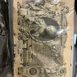 Antique Old Vintage Collectible 1910 Russian imperial Rubble Bill