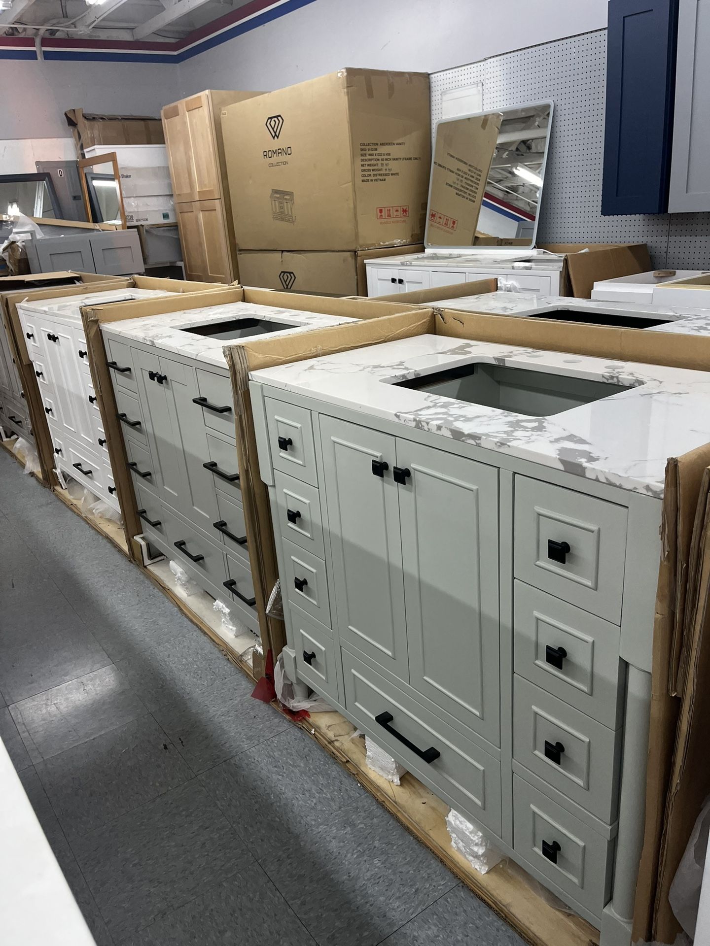 Moving Out Cabinets , Tubs Huge Sale