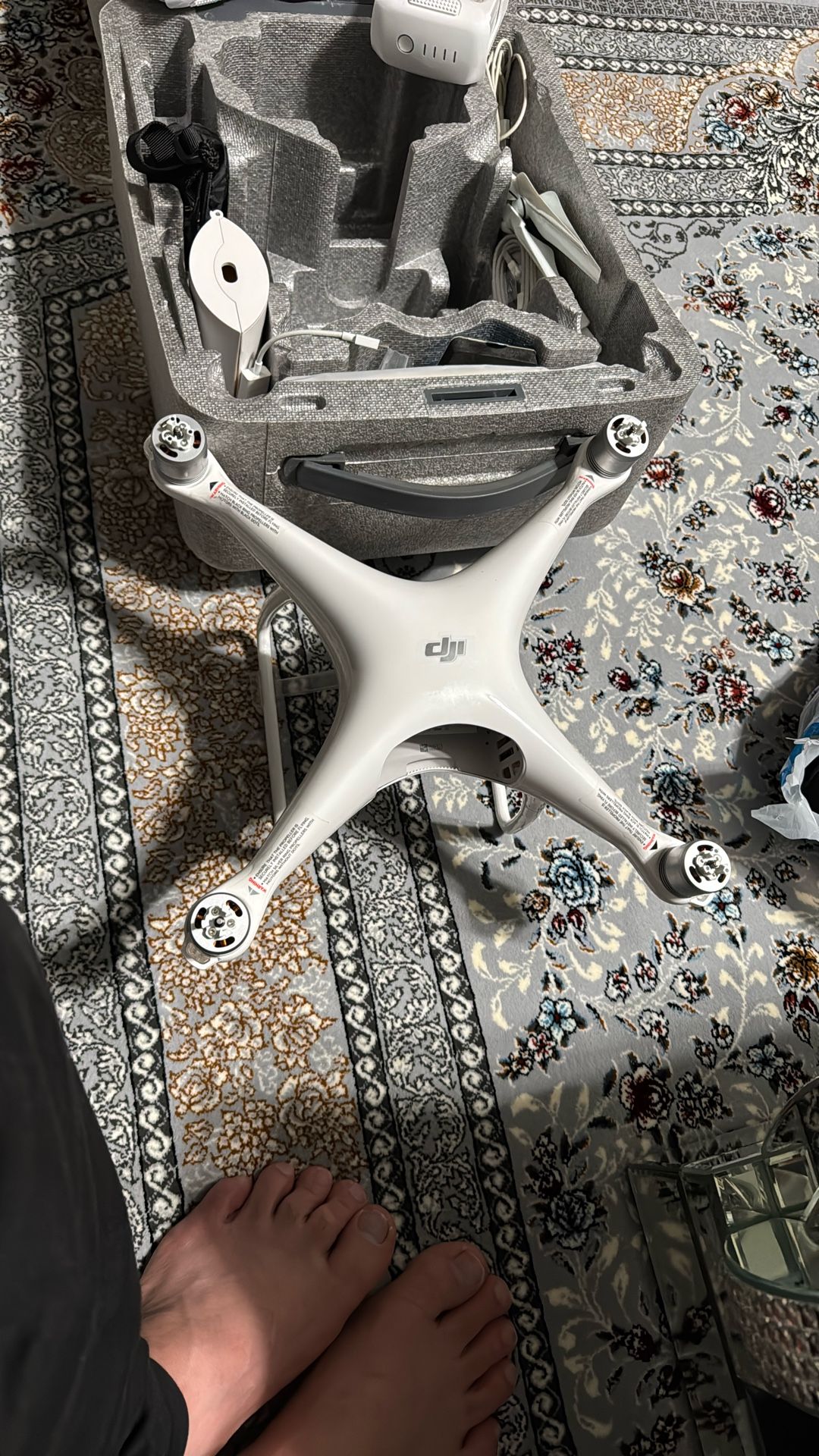 DJI Phantom CMOS Sensor Camera Drone - White