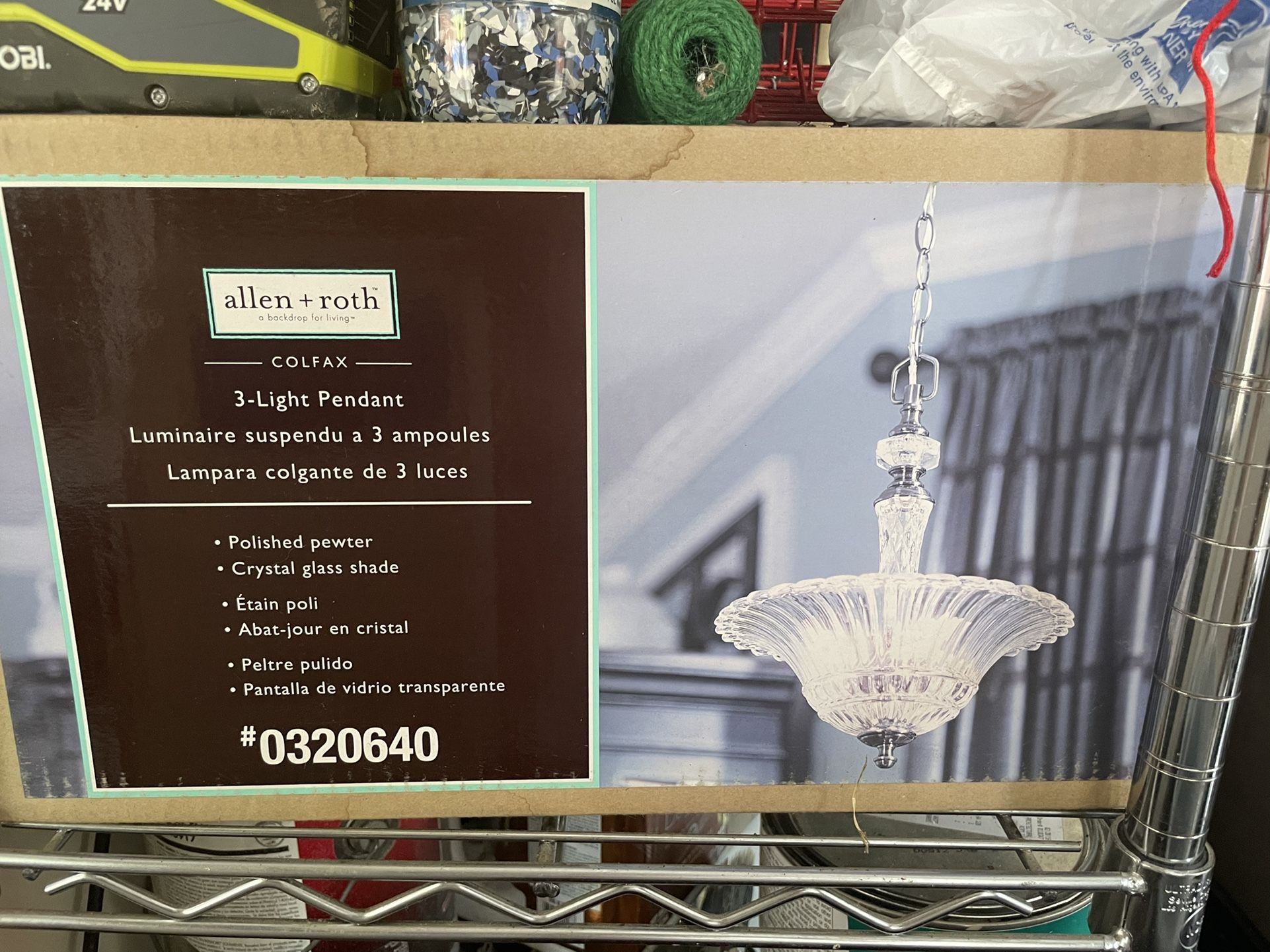 Allen Roth 3 Light Pendant