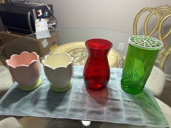 Set of 4 Decorative Vases