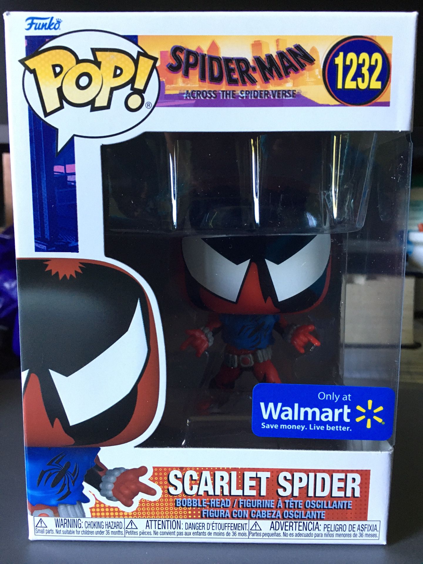 Funko Pop! Marvel Spider-Man Across the Spider-Verse Scarlet Spider Walmart  Exclusive Figure #1232