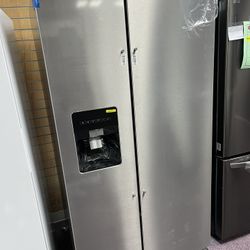 Refrigerator, Whirlpool Brand New 36” Side By Side Fridge 