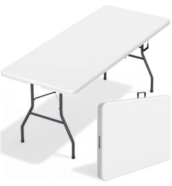 White 6FT Folding Table –NEW
