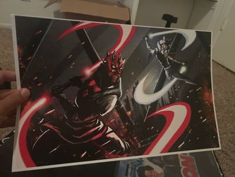 Star Wars Clone Wars Darth Maul vs Ahsoka 11x17 Poster
