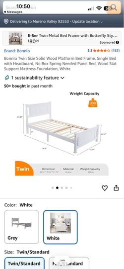 Twin Bed with mattress