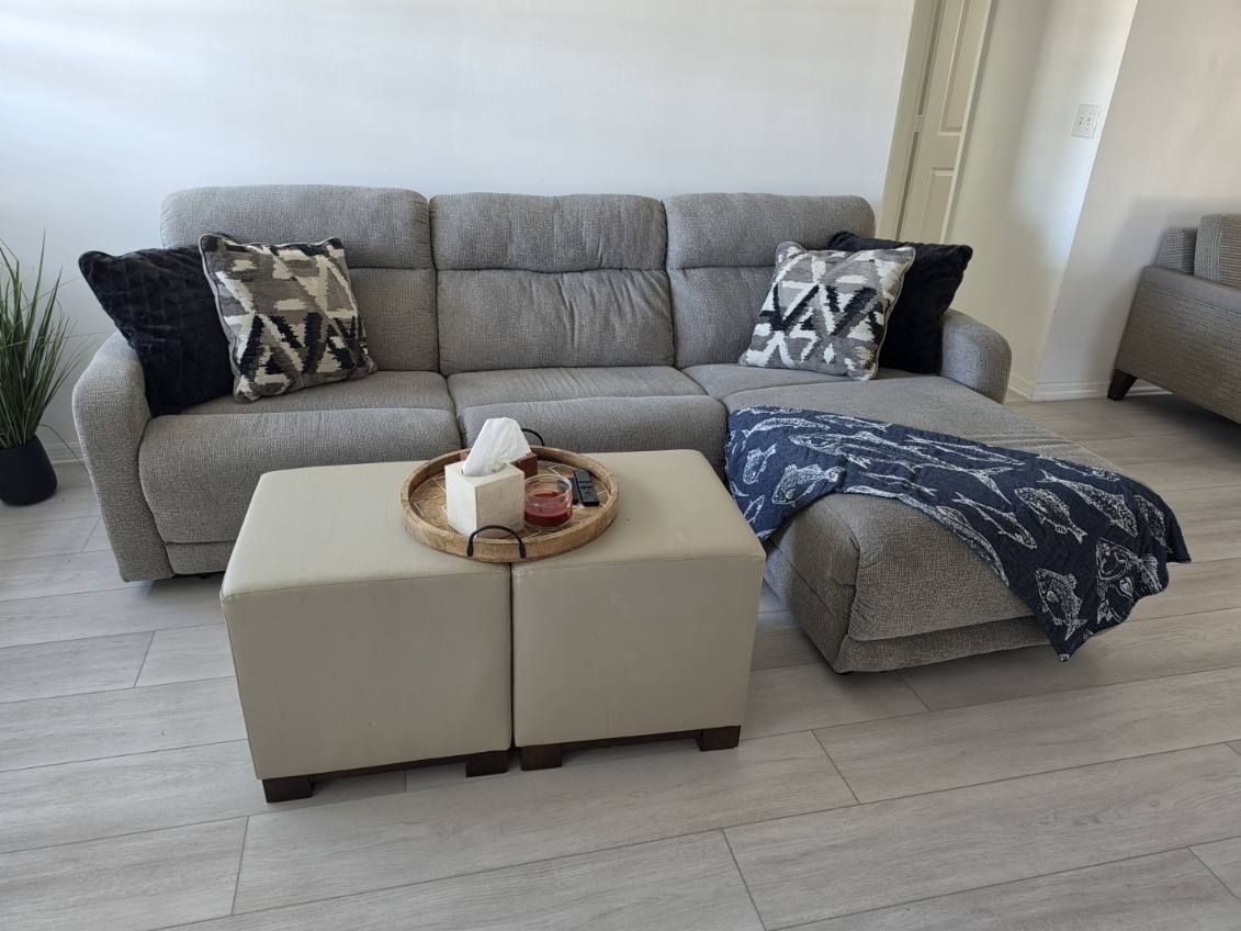 Electric Reclining Sectional Couch