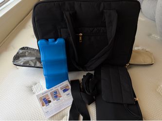 Breast Pump Bag w/ Ice Pack & Accessories – New
