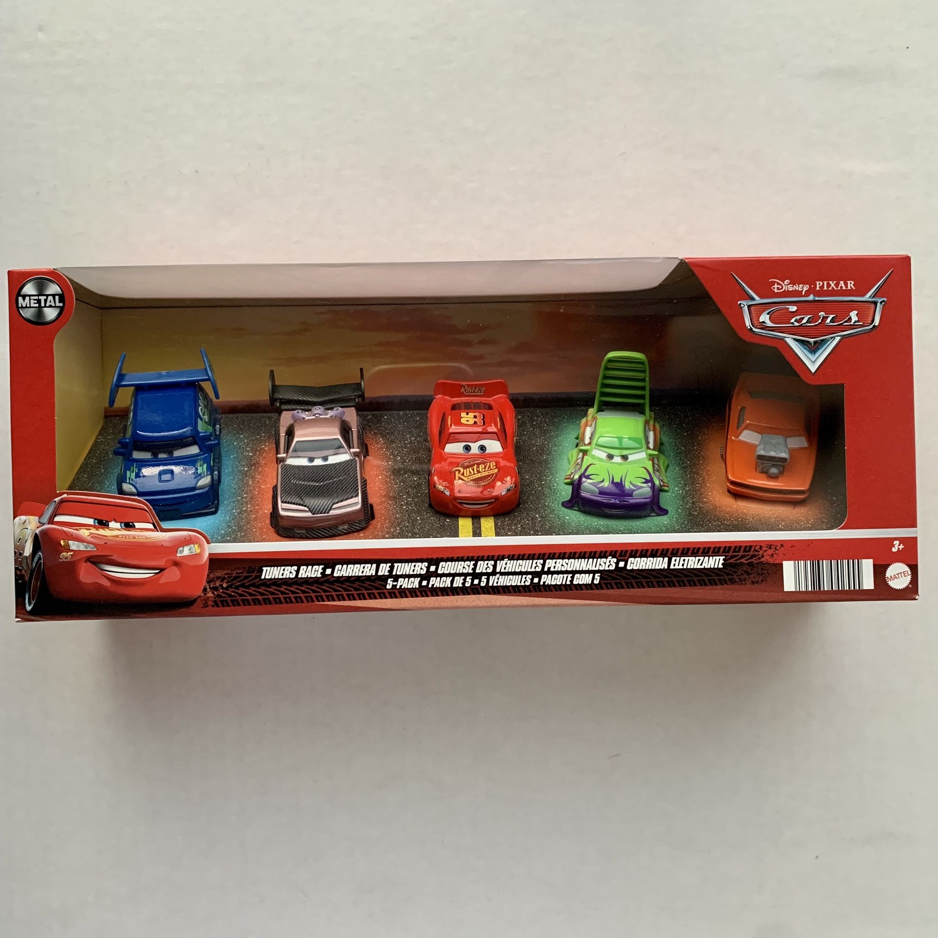 New Disney Pixar Cars DJ BOOST WINGO SNOT ROD LIGHTING McQUEEN Tuners Race 5Pk Metal 2021 Cars1
