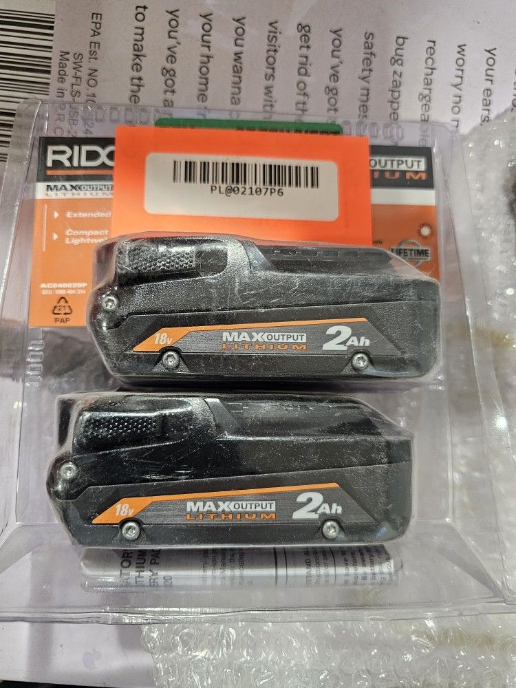 Rigid 18V 2.0 AH MAX Battery Pack (2-Pack)
