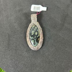 Sterling Silver Kambaba Jasper Pendant 