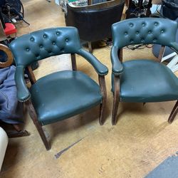 Vintage Green Lounge Chairs