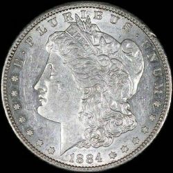 1884 S MORGAN SILVER DOLLAR COIN GEM BU UNC MS+++