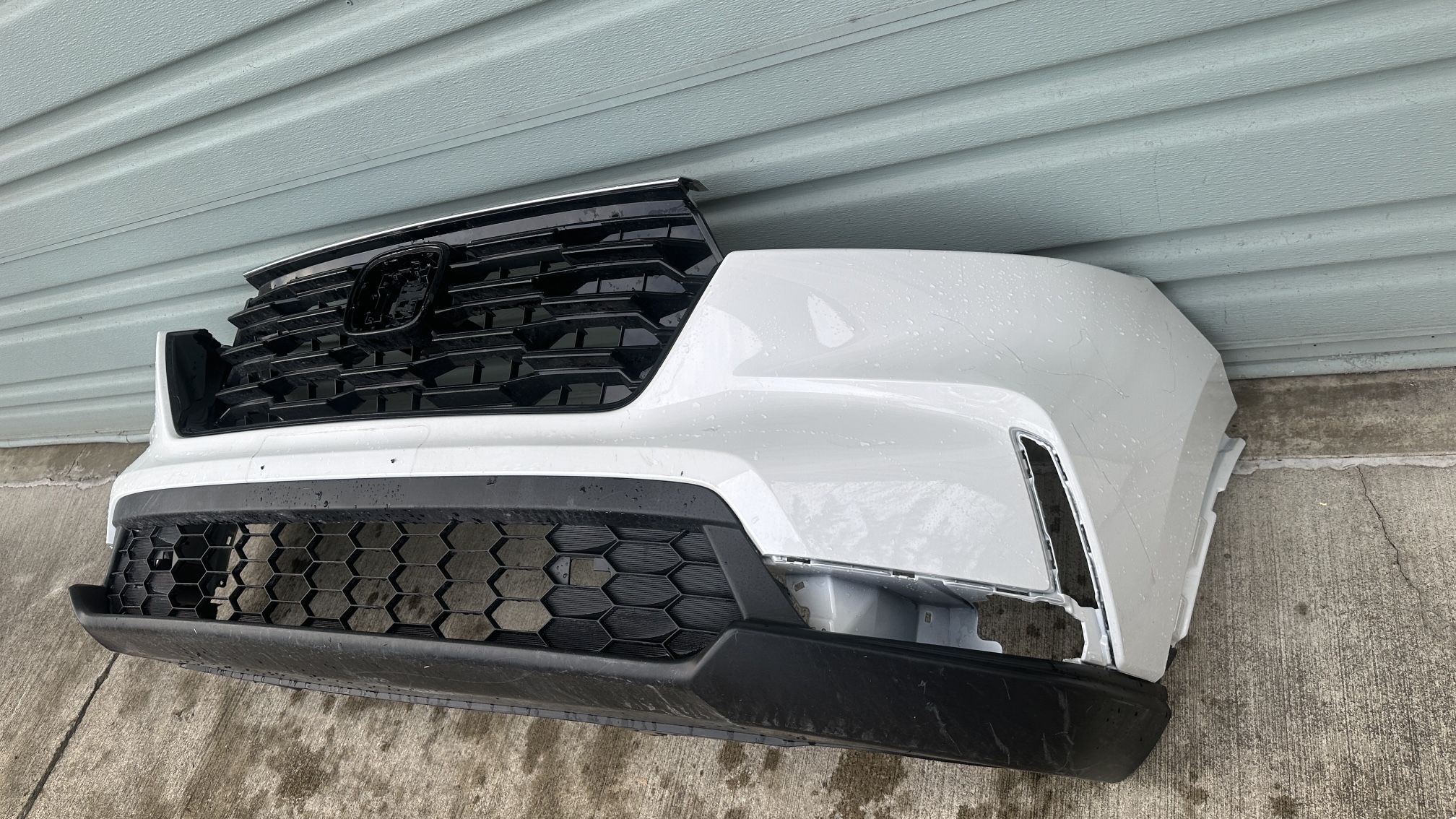For 2023 2024 Honda CRV CR-V Front Bumper Upper Grill Glossy Black Honeycomb