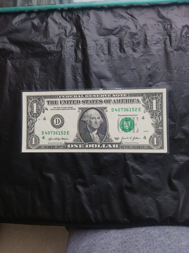 "Scattered ladder" $1 Fancy Serial Number