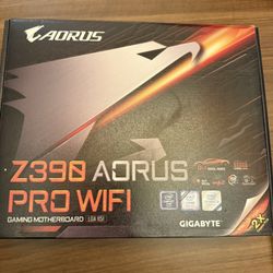 Z390 AORUS Pro WiFi Motherboard + Intel i9-9900 CPU – Like New!