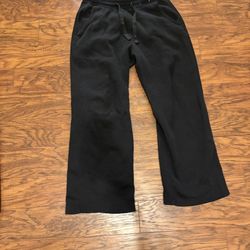 Black hollister uncuffed baggy pants