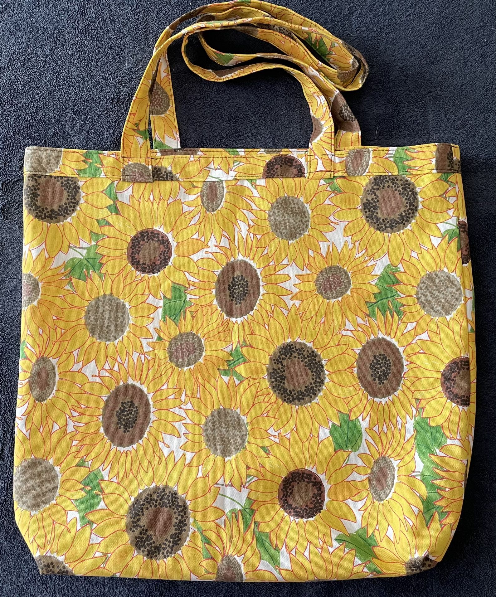 Sunflower Shopping/Tote Bag, Handmade 